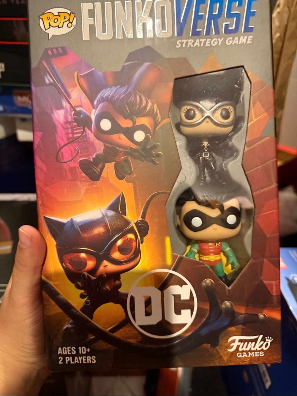 Funko DC Funkoverse Strategy Game - Robin & Catwoman (Black, Green, Red)